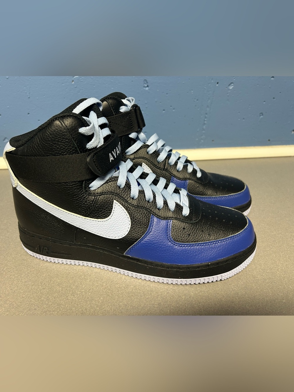 Nike Black, White & Blue High-Top Sneakers NEW